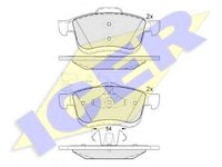 Set placute frana,frana disc LANCIA DELTA III (844), FIAT DOBLO MPV (152, 263), FIAT DOBLO caroserie inchisa/combi (263) - ICER 181903