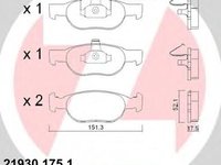 Set placute frana,frana disc LANCIA DELTA Mk II (836), FIAT BRAVA (182), FIAT BRAVO I (182) - ZIMMERMANN 21930.175.1