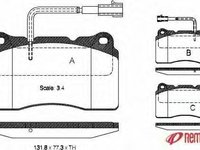 Set placute frana,frana disc LANCIA KAPPA (838A), LANCIA KAPPA SW (838B), LANCIA KAPPA cupe (838) - METZGER 0666.22