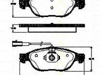 Set placute frana,frana disc LANCIA LYBRA (839AX), LANCIA LYBRA SW (839BX) - TRISCAN 8110 15039