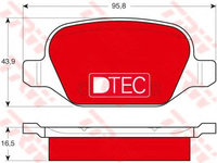 Set placute frana,frana disc LANCIA LYBRA SW (839BX) (1999 - 2005) TRW GDB1396DTE piesa NOUA