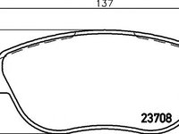 Set placute frana,frana disc LANCIA MUSA (350) (2004 - 2012) HELLA PAGID 8DB 355 011-331 piesa NOUA