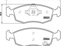 Set placute frana,frana disc LANCIA YPSILON (312, 846) (2011 - 2016) BREMBO P 11 031 piesa NOUA