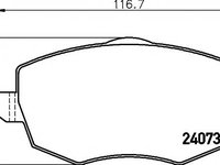 Set placute frana,frana disc LANCIA YPSILON (843) - HELLA PAGID 8DB 355 011-221