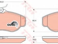 Set placute frana,frana disc LAND ROVER DISCOVERY II (LJ, LT) (1998 - 2004) TRW GDB1156 piesa NOUA