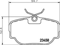 Set placute frana,frana disc LAND ROVER RANGE ROVER Mk II (LP), LAND ROVER DISCOVERY Mk II (LJ, LT) - HELLA PAGID 8DB 355 009-541