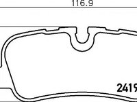 Set placute frana,frana disc LAND ROVER RANGE ROVER Mk III (LM), LAND ROVER RANGE ROVER SPORT (LS), LAND ROVER LR4 IV (LA) - TEXTAR 2419282