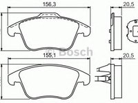 Set placute frana,frana disc LAND ROVER FREELANDER 2 (LF, FA) (2006 - 2014) BOSCH 0 986 494 169 piesa NOUA