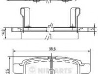 Set placute frana,frana disc LEXUS CT (ZWA1) (2010 - 2016) NIPPARTS J3612034 piesa NOUA