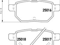 Set placute frana,frana disc LEXUS CT (ZWA1) (2010 - 2016) TEXTAR 2501601 piesa NOUA