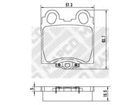 Set placute frana,frana disc LEXUS IS I limuzina (JCE1_, GXE1_), LEXUS GS limuzina (UZS161, JZS160), LEXUS SOARER (UZZ40_) - MAPCO 6873