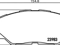 Set placute frana,frana disc LEXUS IS II limuzina (GSE2_, ALE2_, USE2_), LEXUS IS C (GSE2_), LEXUS IS III (GSE3_, AVE3_) - MINTEX MDB2747