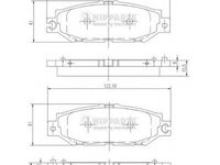 Set placute frana,frana disc LEXUS LS limuzina (UCF10), LEXUS LS limuzina (UCF20), TOYOTA CELSIOR (UCF1_) - NIPPARTS J3612014