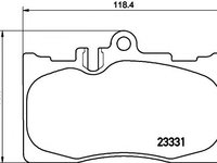 Set placute frana,frana disc LEXUS LS limuzina (UCF30) - MINTEX MDB2135