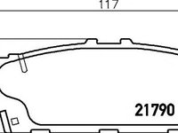 Set placute frana,frana disc LEXUS LS limuzina (UCF10) - MINTEX MDB1574