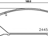 Set placute frana,frana disc LEXUS RX (AGL2_, GGL2_) (2015 - 2020) TEXTAR 2445201