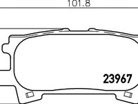 Set placute frana,frana disc LEXUS RX (MHU3, GSU3, MCU3) (2003 - 2008) HELLA PAGID 8DB 355 010-621 piesa NOUA