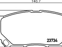 Set placute frana,frana disc LEXUS RX (MHU3_, GSU3_, MCU3_), TOYOTA HARRIER (MCU3_, MHU3_, ACU3_, GSU3_) - MINTEX MDB2578