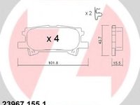 Set placute frana,frana disc LEXUS RX (MHU3_, GSU3_, MCU3_) - ZIMMERMANN 23967.155.1