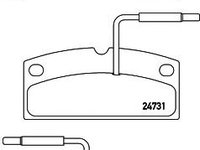 Set placute frana,frana disc LIGIER BE UP, LIGIER NOVA, LIGIER AMBRA - HELLA PAGID 8DB 355 014-171