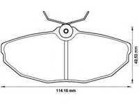 Set placute frana,frana disc LINCOLN LS, CHRYSLER VIPER, CHRYSLER VIPER Convertible - JURID 573237JC