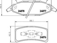 Set placute frana,frana disc LOTUS ELAN, CHEVROLET LUMINA limuzina, BUICK REGAL limuzina - HELLA PAGID 8DB 355 020-051