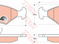 Set placute frana,frana disc MAZDA 121 Mk III (JASM, JBSM) (1996 - 2003) TRW GDB255