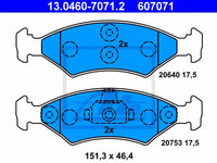 Set placute frana,frana disc MAZDA 121 Mk III (JASM, JBSM) (1996 - 2003) ATE 13.0460-7071.2