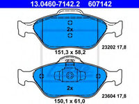 Set placute frana,frana disc MAZDA 2 (DY) (2003 - 2020) ATE 13.0460-7142.2