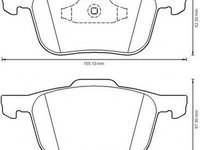 Set placute frana,frana disc MAZDA 3 (BK) (2003 - 2009) JURID 573209JC piesa NOUA