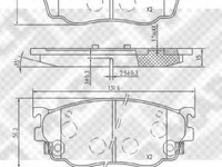 Set placute frana,frana disc MAZDA 626 Mk V (GF), MAZDA 626 Mk V hatchback (GF), MAZDA 626 Mk V combi (GW) - MAPCO 6743