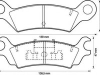 Set placute frana,frana disc MAZDA 929 Mk II cupe (HB), MAZDA 929 Mk II (HB), MAZDA 929 Mk II combi (HV) - JURID 572369J