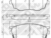 Set placute frana,frana disc MAZDA ATENZA (GG), MAZDA ATENZA hatchback (GG) - MAPCO 6658