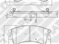 Set placute frana,frana disc MAZDA ATENZA (GG), MAZDA ATENZA hatchback (GG), MAZDA ATENZA combi (GY) - MAPCO 6702