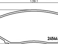 Set placute frana,frana disc MAZDA CX-7 (ER), MAZDA CX-9 (TB), MAZDA 8 III (LY) - HELLA PAGID 8DB 355 013-251