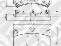 Set placute frana,frana disc MAZDA ETUDE III hatchback (BF), MAZDA FAMILIA III combi (BW), MAZDA ETUDE III (BF) - MAPCO 6335