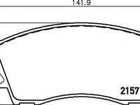 Set placute frana,frana disc MAZDA MILLENIA (TA), MAZDA PROCEED/DRIFTER (UF), EUNOS 800 limuzina (E65, TA) - MINTEX MDB1756