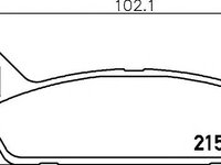 Set placute frana,frana disc MAZDA MX-5 (NA), MAZDA ETUDE IV (BG), MAZDA ETUDE IV (BG) - TEXTAR 2155901