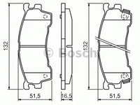 Set placute frana,frana disc MAZDA PREMACY (CP) (1999 - 2005) BOSCH 0 986 460 975 piesa NOUA