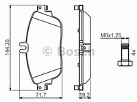 Set placute frana,frana disc MERCEDES A-CLASS (W176) (2012 - 2016) BOSCH 0 986 494 662 piesa NOUA