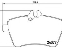 Set placute frana,frana disc MERCEDES A-CLASS (W169) (2004 - 2012) BREMBO P 50 054 piesa NOUA