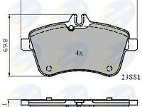 Set placute frana,frana disc MERCEDES B-CLASS (W245) (2005 - 2011) COMLINE CBP01723 piesa NOUA