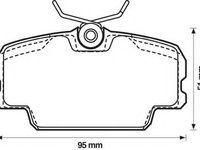 Set placute frana,frana disc MERCEDES-BENZ 190 limuzina (W201), SAAB 9000 hatchback, SAAB 9000 - JURID 571559J-AS