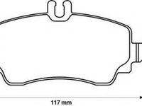 Set placute frana,frana disc MERCEDES-BENZ A-CLASS (W168) - JURID 571944J