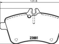 Set placute frana,frana disc MERCEDES-BENZ A-CLASS (W169), MERCEDES-BENZ B-CLASS (W245) - HELLA PAGID 8DB 355 010-331