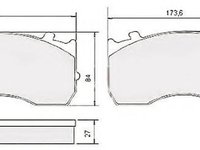 Set placute frana,frana disc MERCEDES-BENZ ATEGO, IVECO Zeta, MAN TGL - STOP 2911504940