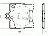 Set placute frana,frana disc MERCEDES-BENZ C-CLASS (W203) (2000 - 2007) BOSCH 0 986 495 080