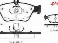 Set placute frana,frana disc MERCEDES-BENZ C-CLASS limuzina (W202), MERCEDES-BENZ E-CLASS limuzina (W210), MERCEDES-BENZ C-CLASS Break (S202) - METZGE