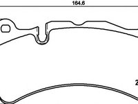 Set placute frana,frana disc MERCEDES-BENZ CLK (C209), MERCEDES-BENZ CLK Cabriolet (A209), MERCEDES-BENZ SLK (R171) - HELLA PAGID 8DB 355 019-521