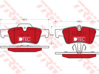 Set placute frana,frana disc MERCEDES-BENZ G-CLASS (W463) (1989 - 2016) TRW GDB1643DTE